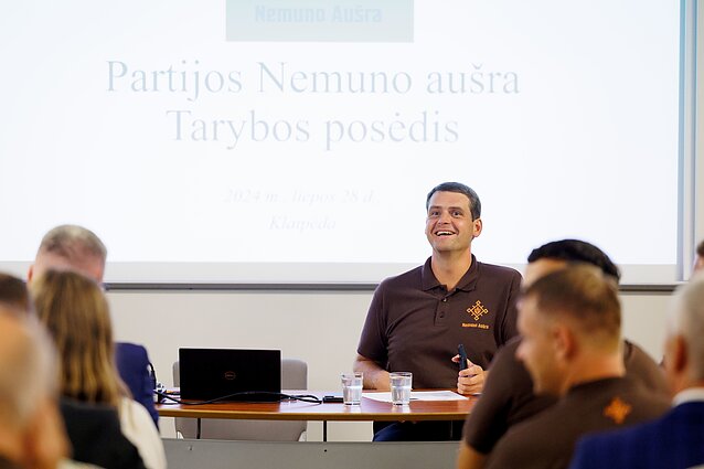 Partijos „Nemuno aušra“ tarybos posėdis | E. Ovčarenko / BNS nuotr.