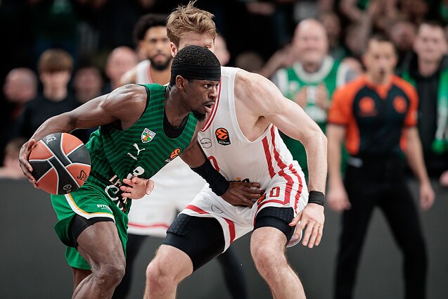 Sylvainas Francisco. Eurolyga: Kauno „Žalgiris“ – Pirėjo „Olympiakos“ | E. Blažio / LRT nuotr.