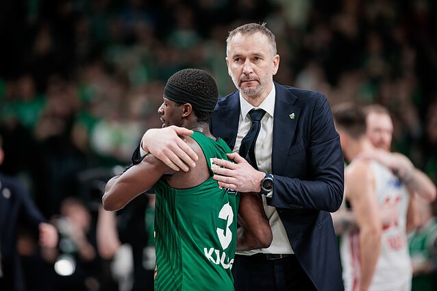 Sylvainas Francisco ir Tomas Masiulis. Eurolyga: Kauno „Žalgiris“ – Pirėjo „Olympiakos“ | E. Blažio / LRT nuotr.