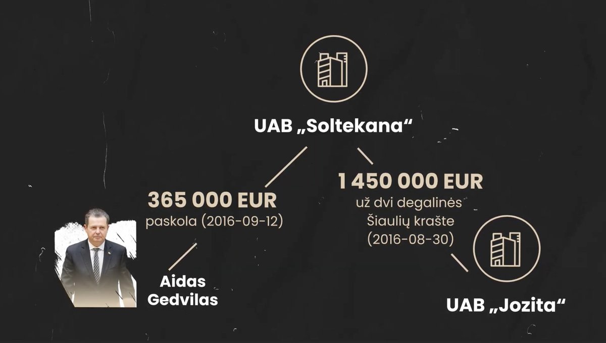 Bendrovės „Soltekana“ suteikta paskola Aidui Gedvilui